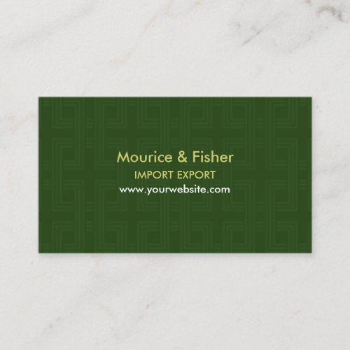 Green Lines Modern Business Card