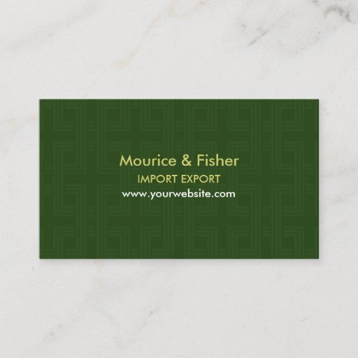 Customizable Green Lines Modern Business Card