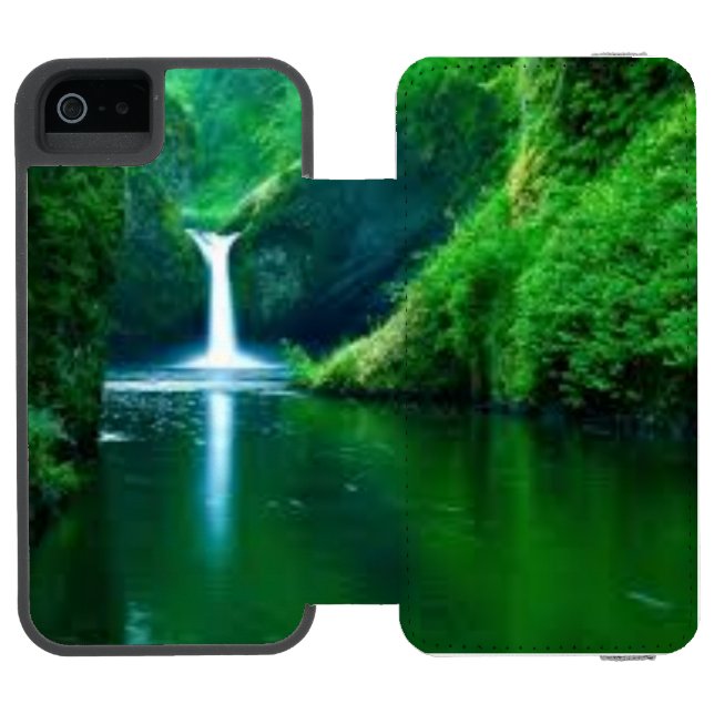 Green Abstract Moss Texture iPhone Case (Folio Open)