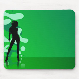green abstract mousepad