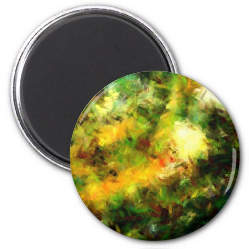 Green Abstract Painting Art Magnet