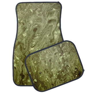 Green abstract painting car floor mat