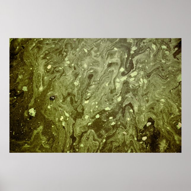 Green abstract painting poster (Front)