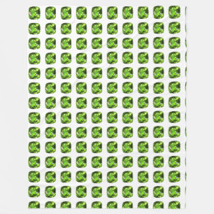 Green Abstract Pattern Fleece Blanket