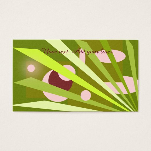 Green abstract pattern for an interior designer (Front)