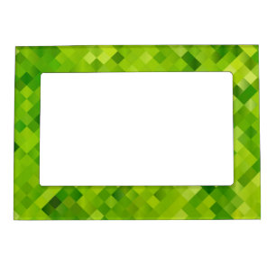 Green abstract pattern magnetic photo frame