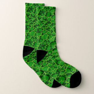 Green abstract patterns. socks