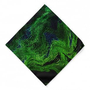Green Abstract Pet Bandana 22" x 22"