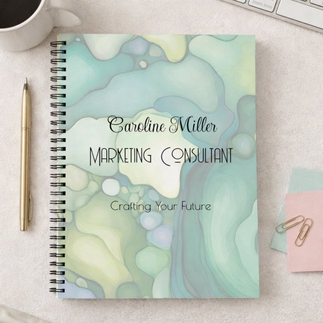 Green Abstract Professional Name Office Style Notebook (Creator Uploaded)