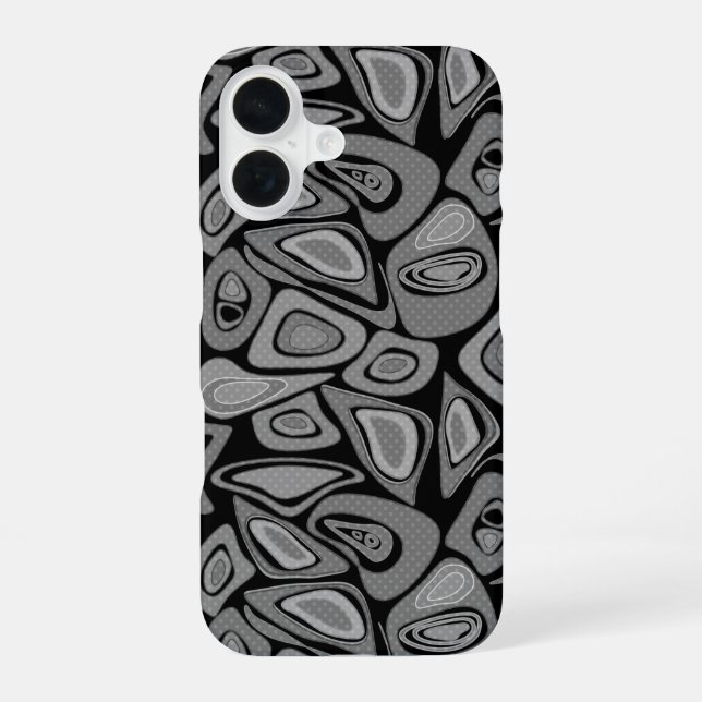 Green, abstract, retro iphone case (Back)