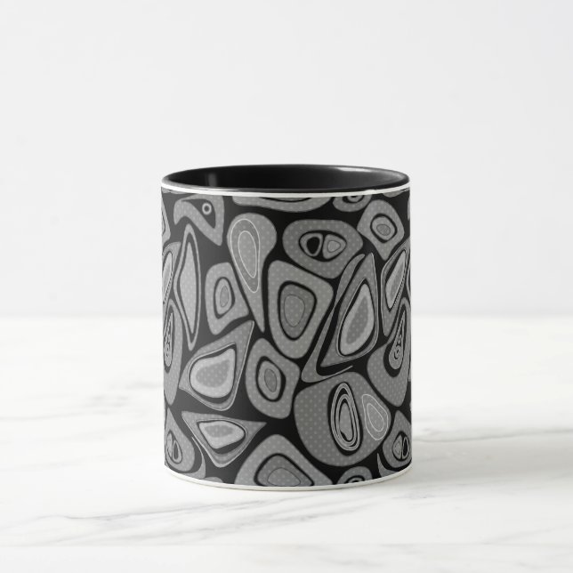 Green, abstract, retro mug (Center)