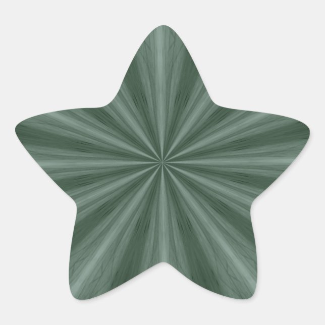 Green abstract starburst star sticker (Front)