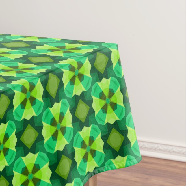 Green Abstract Tablecloth (In Situ)