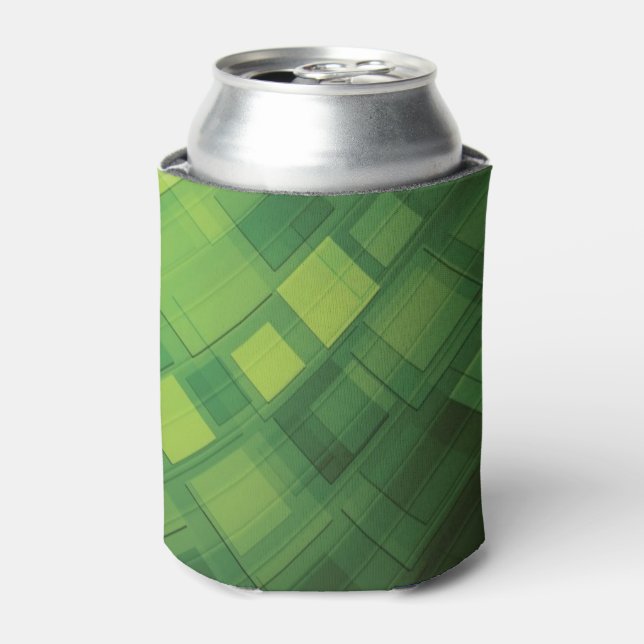 Green abstract technology design can cooler (Can Front)