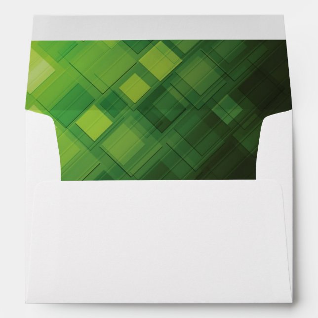 Green abstract technology design envelope (Back (Bottom))