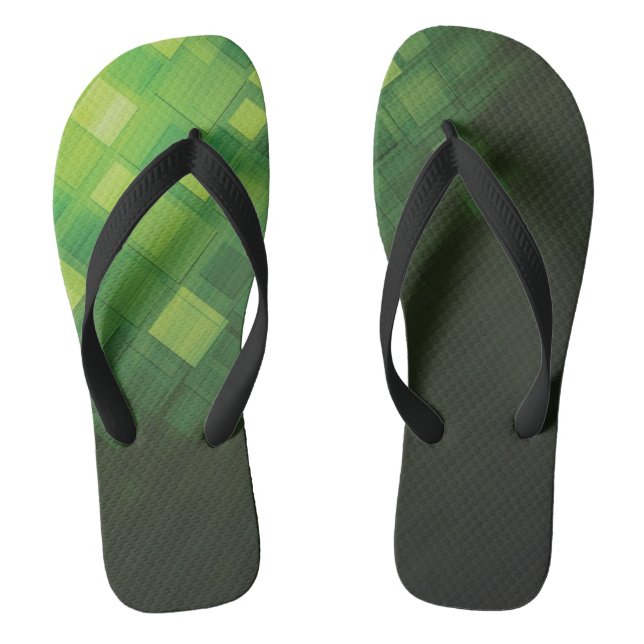 Green abstract technology design flip flops (Footbed)