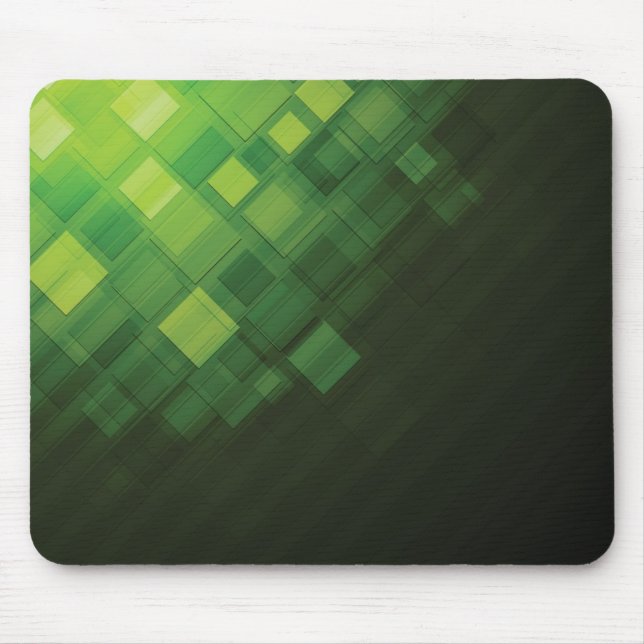 Green abstract technology design mouse pad (Front)