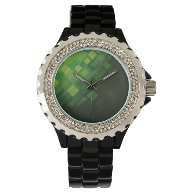 Green abstract technology design watch (Front)