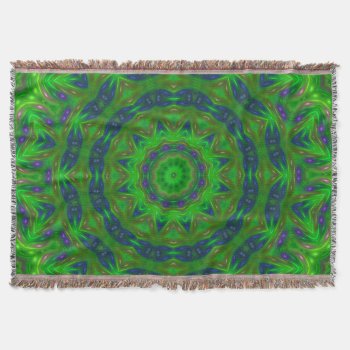 Green Abstract Throw Blanket by usadesignstore at Zazzle