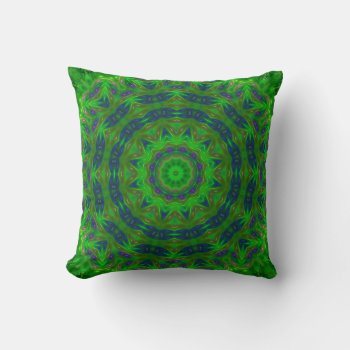 Green Abstract Throw Pillow by usadesignstore at Zazzle