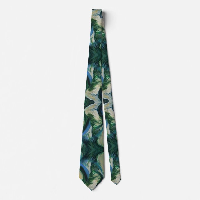 Green Abstract Tie (Front)