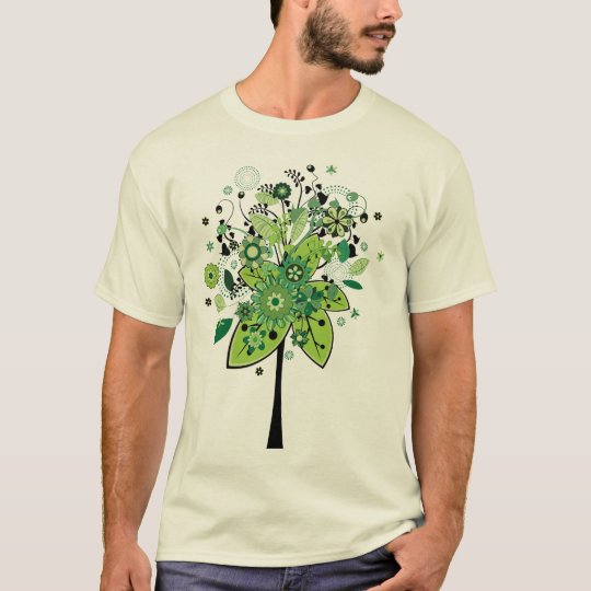 Green Abstract Tree T-Shirt