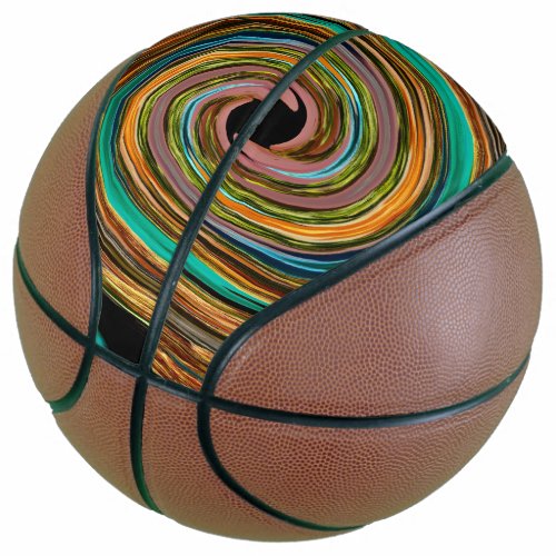 Green Abstract Watercolor Pattern  Basketball