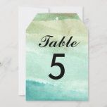 green abstract watercolor table numbers<br><div class="desc">green abstract watercolor table numbers</div>