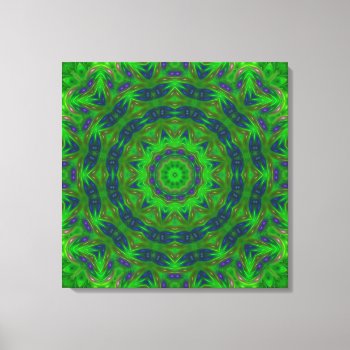 Green Abstract  Wrapped Canvas by usadesignstore at Zazzle