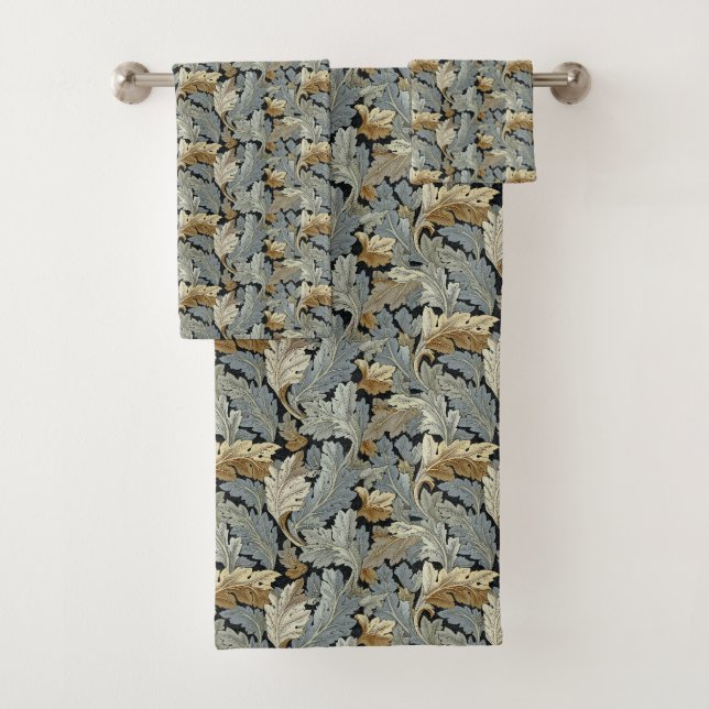 Green Acanthus  Bath Towel Set (Insitu)