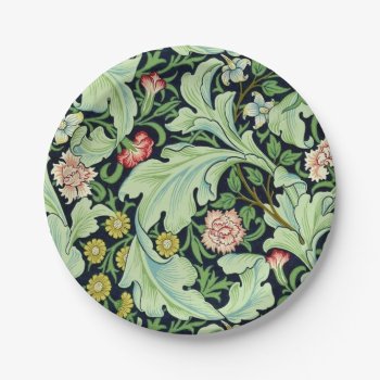 Green Acanthus Paper Plates by grandjatte at Zazzle