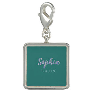 GREEN add name girl boss text PURPLE elegant Charm