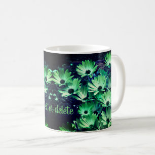 Green African Daisies Flower Art Personalized Coffee Mug