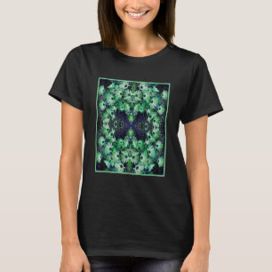 Green African Daisy Flowers Abstract T-Shirt