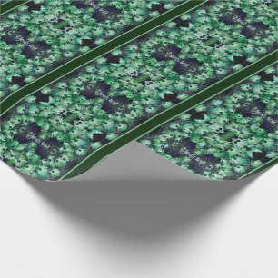 Green African Daisy Flowers Personalized Wrapping Paper
