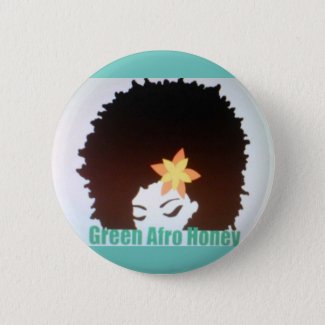 Green Afro Honey Button 1