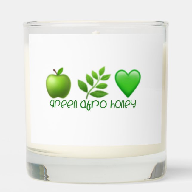 Green Afro Honey Candle 1 Teakwood (Front)