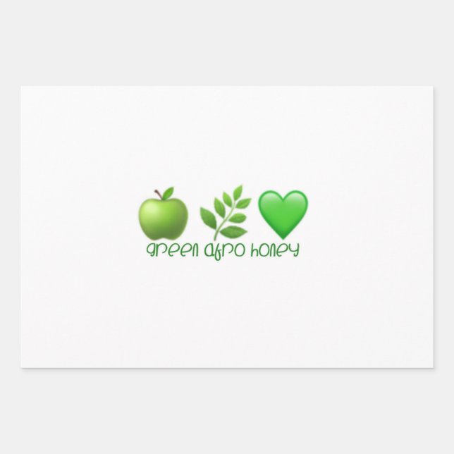 Green Afro Honey Gift Wrap 2 (Front)