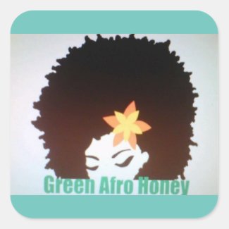 Green Afro Honey Stickers 1