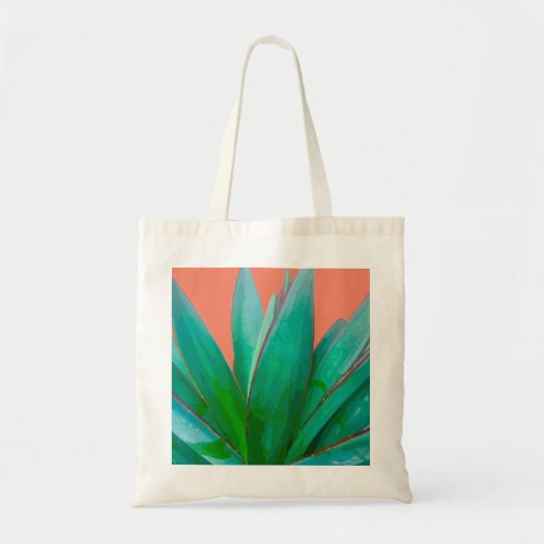Green Agave Abstract Desert Pastel Tote Bag