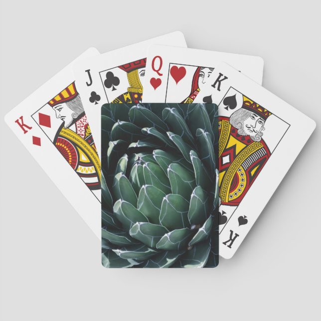 Green Agave Poker Cards (Back)