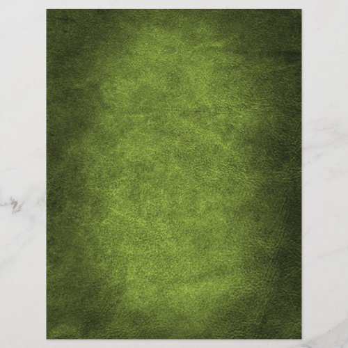 Green Aged Rustic Faux Leather Scrapbook Cardstock