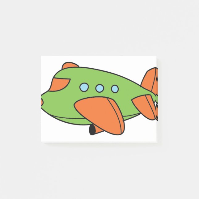 Green airplane post-it notes (Front)