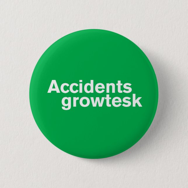 Green Akzidenz Grotesk Pinback Button (Front)