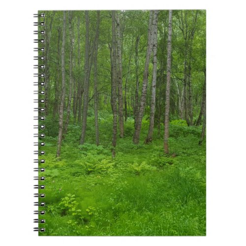 Green Alaska Summer Forest Adventure Notebook