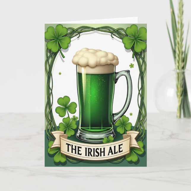 Green Ale Shamrock Vine Card (Front)