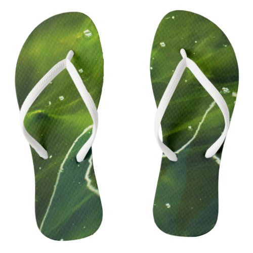 Green Algae and Water ffcn Flip Flops