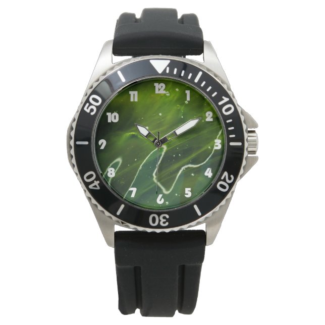 Green Algae and Water White Fat Numbers waa Watch (Front)