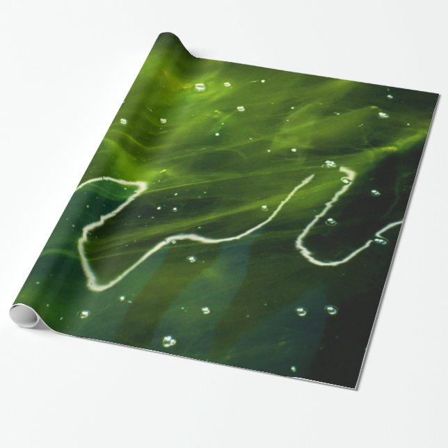 Green Algae and Water wpcnm Wrapping Paper (Unrolled)