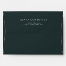 Green Algarve Cliff Arch Wedding Return Address
